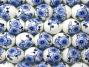 Porcelain Large Blue Cherry Blossom Flower Decal Beads